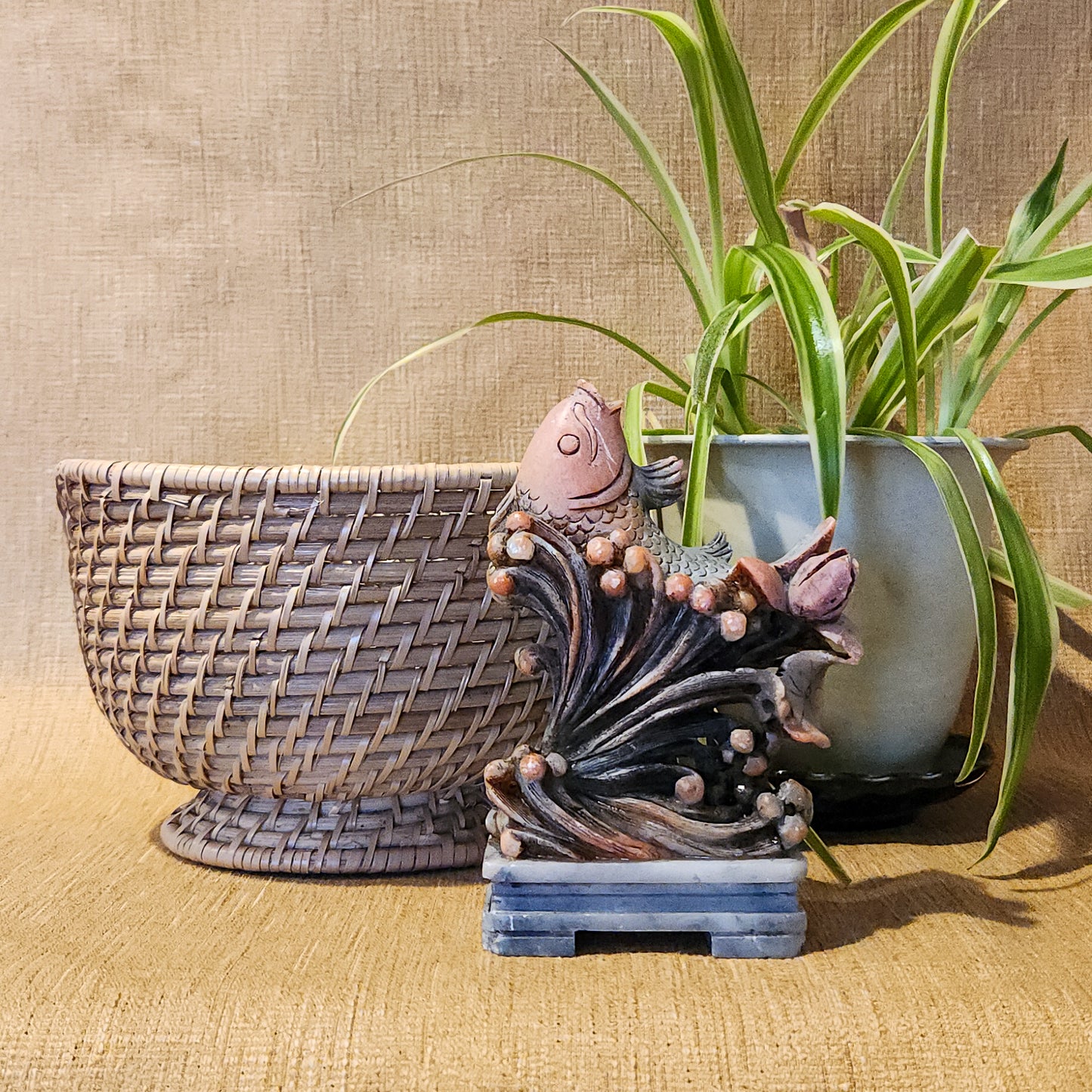 Rattan Basket with Base