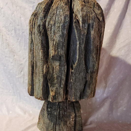 Hand Carved Wooden Mushroom