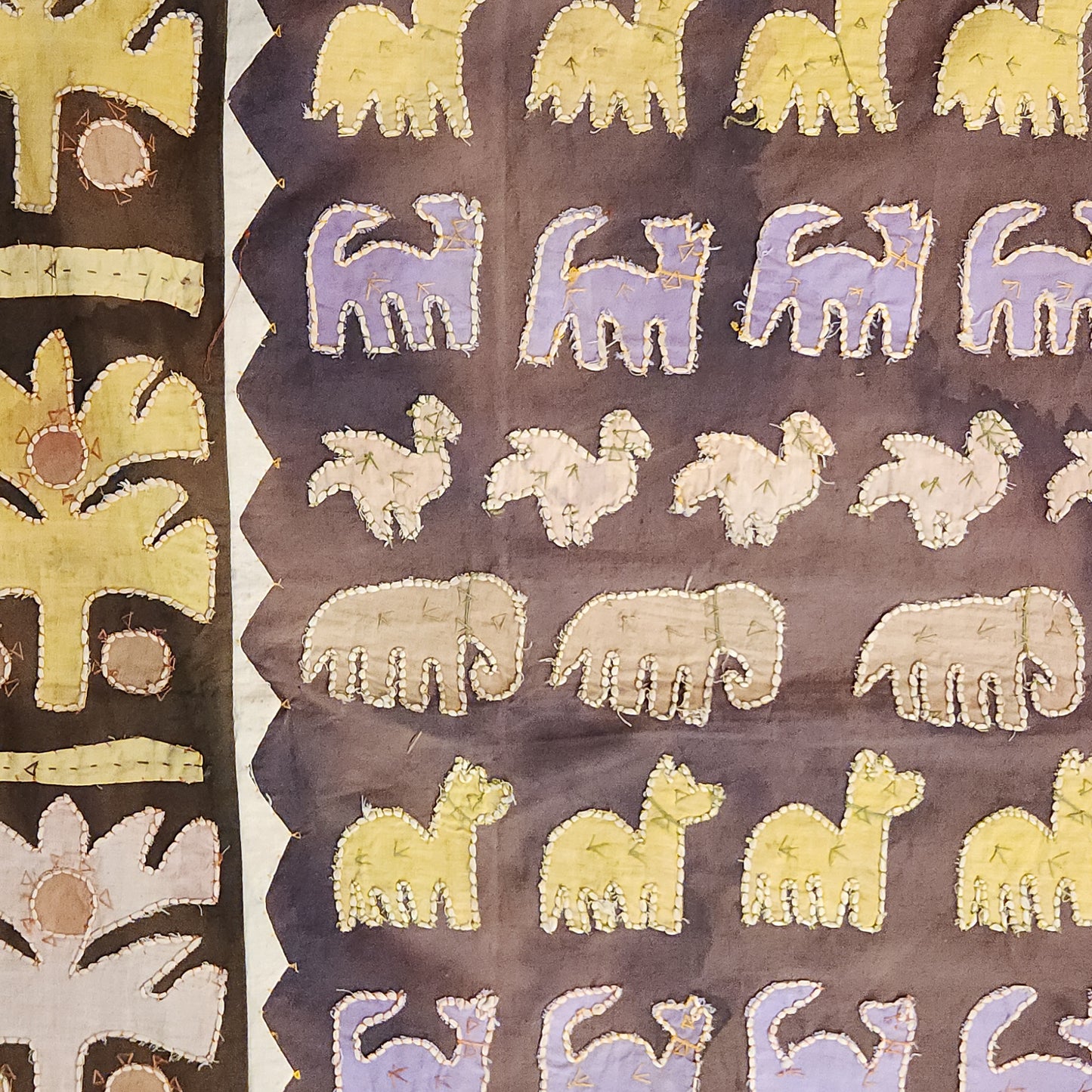 Hand Stitched Animal Applique Kanduri Cloth