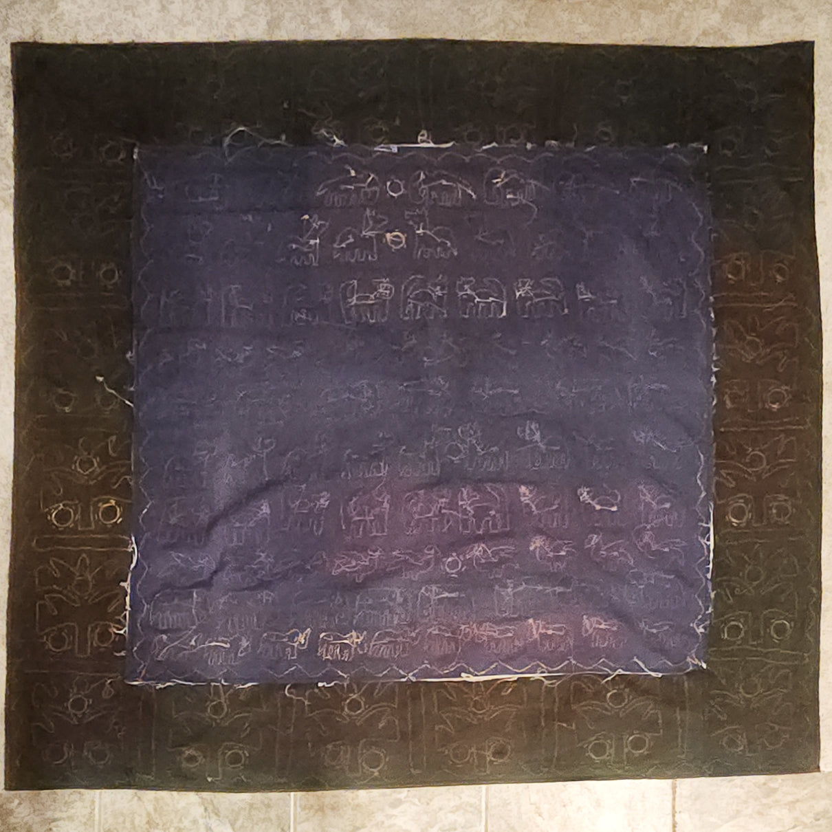 Hand Stitched Animal Applique Kanduri Cloth