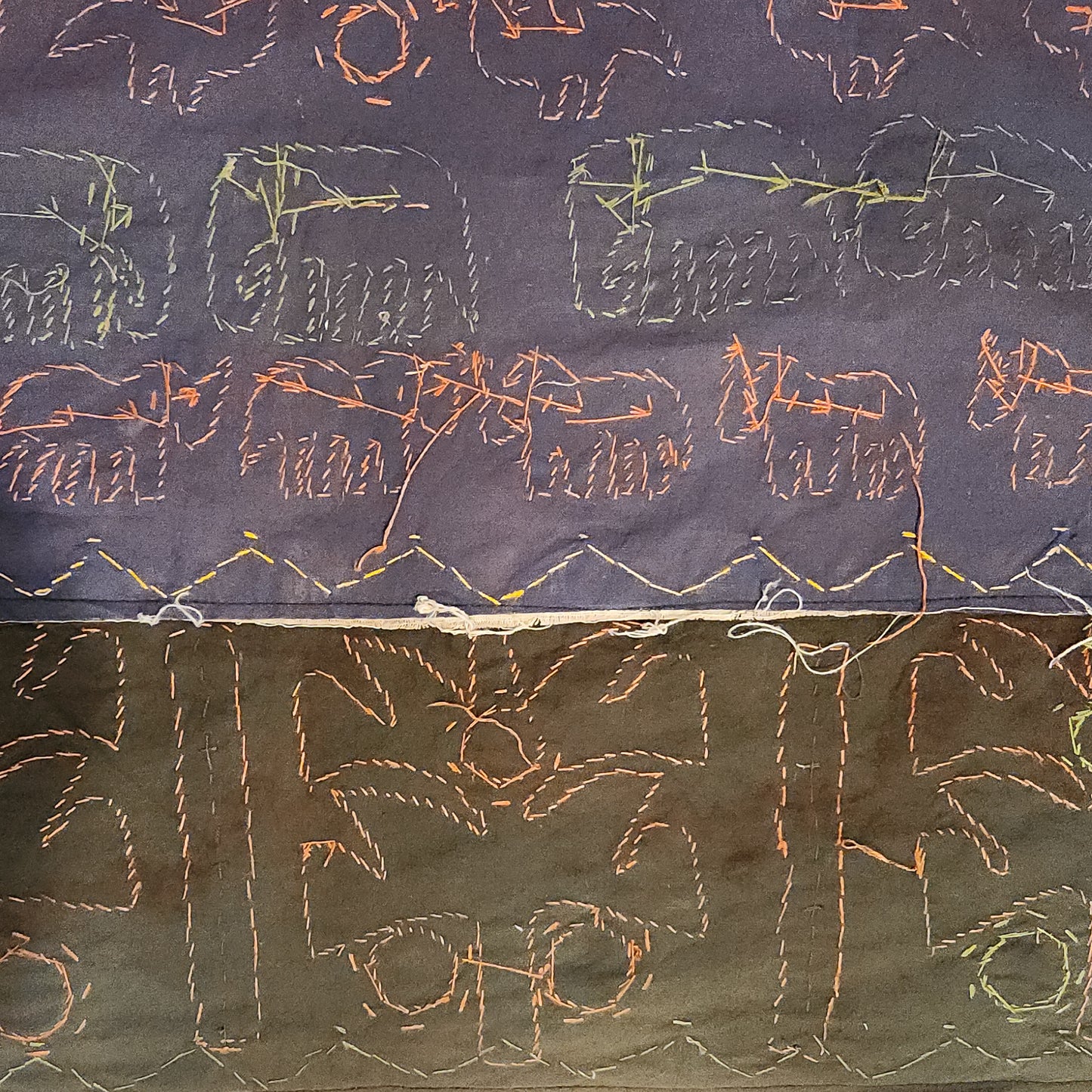 Hand Stitched Animal Applique Kanduri Cloth