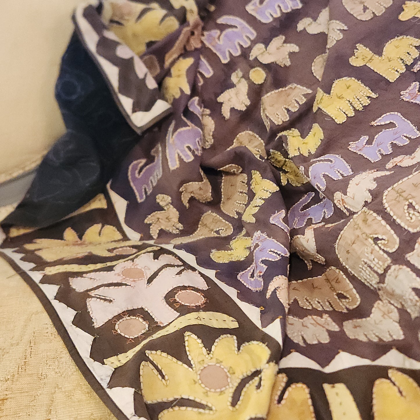 Hand Stitched Animal Applique Kanduri Cloth