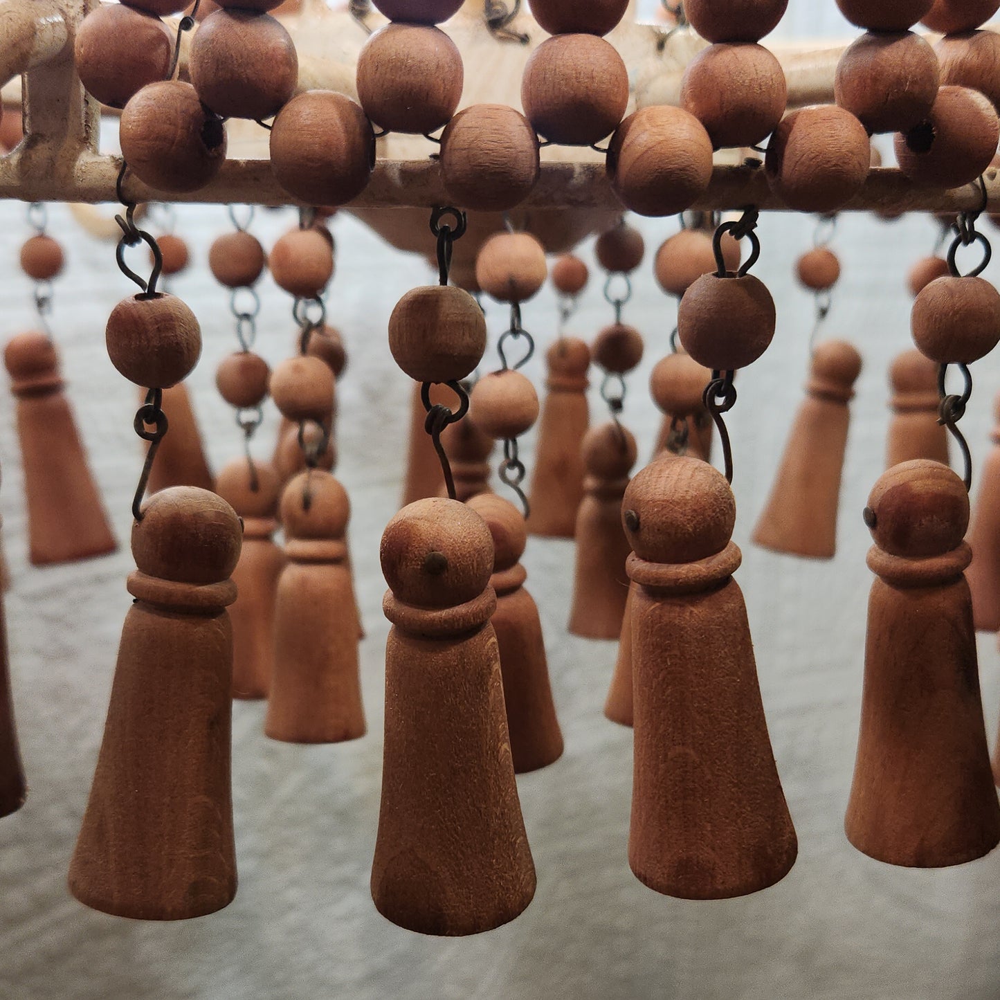 Wooden Beaded Chandelier