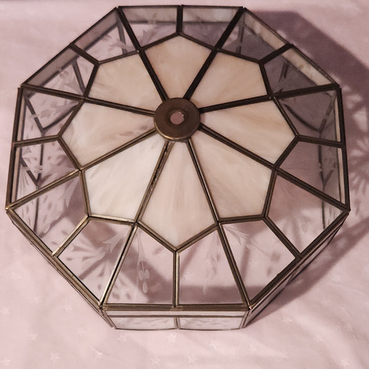 Soft Pink Stained Glass Shade