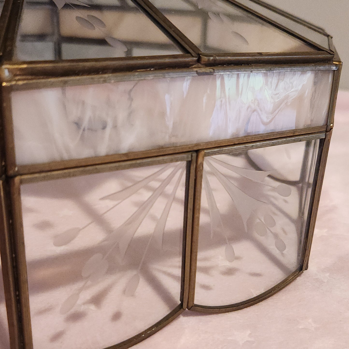 Soft Pink Stained Glass Shade