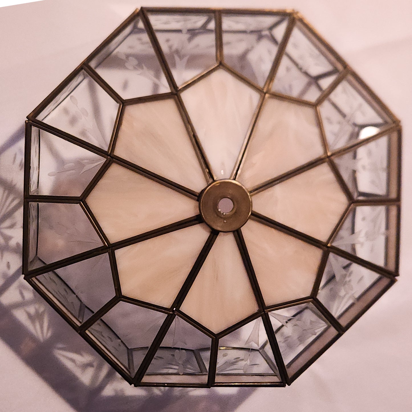 Soft Pink Stained Glass Shade