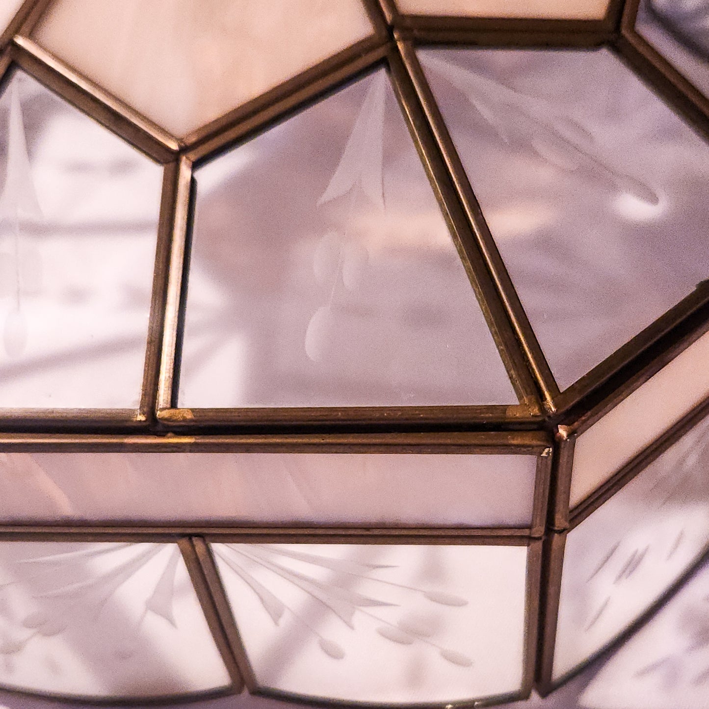 Soft Pink Stained Glass Shade